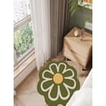 thumbnail image 5 of JilgTeok Flower Shaped Rug, Cute Daisy Rug, Flower Bath Rugs, Round Carpet, Non Slip Water Absorbent Bathroom Mat, Soft Machine Wash Rug Mat for Bedroom Kitchen Bathroom Toilet Floors(23.62*23.62in), 5 of 6