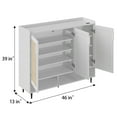 thumbnail image 4 of OLD CAPTAIN Shoe Cabinet, 5-Tier Modern Entryway Organizer Cabinet with Door,Adjustable Shelf, Deodorisation and Automatic Lighting (White, 106), 4 of 8