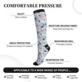 thumbnail image 2 of Sikiie Cute Chameleons On Blue 1 Pairs Compression Socks for Men and Women 15-20 mmHg Running Support Socks, 2 of 7
