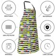thumbnail image 5 of Kdxio Striped With Palm Tree Branches Apron with Pockets Adjustable Kitchen Aprons for Men Women Waterproof Aprons for Cooking,Drawing,Crafting, Baking Household Cleaning, 5 of 8