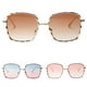 thumbnail image 4 of Marco ondulado Hombres Mujeres Diseñador Fahion Eyewear Vintage Eyeglasses SunGlasses UV400 Azul rosado Soledad Gafas de sol, 4 of 7