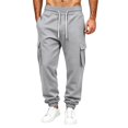 thumbnail image 2 of Mens Cargo Sweatpants Heavyweight Fleece Lined Joggers for Men Slim Fit,Cotton, Drawstring Elastic Waist,5 Pockets,Tapered,Track Bottoms,Straight, Sweat Pant,Soft,Daily Wear., 2 of 8