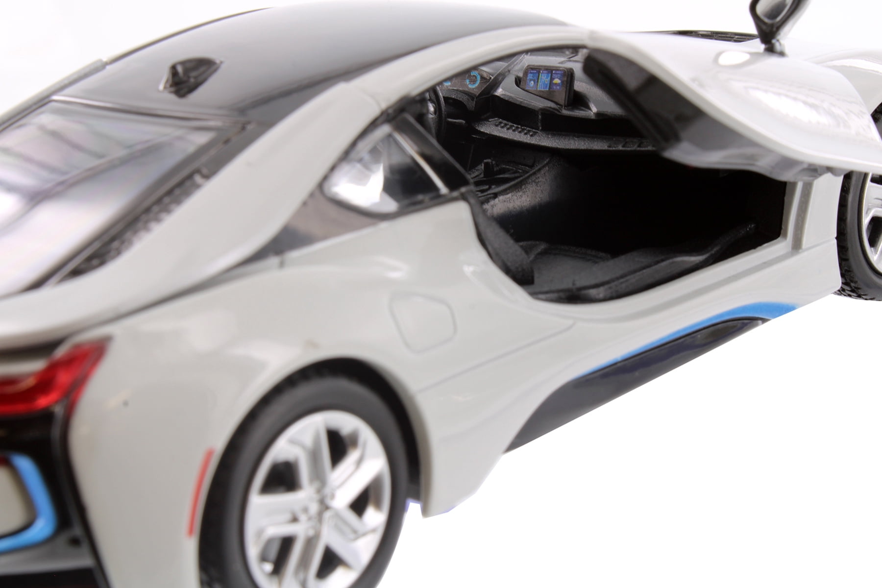 2018 BMW i8 Coupe, Silver w/Black Accents - Showcasts 71359D - 1/24 Scale Diecast Model Car