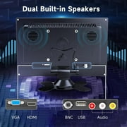 Podofo 10.1” HD Monitor for Mini TV & Car Video Player & Computer Display TFT LCD Color Screen Built in Speaker
