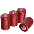 thumbnail image 1 of Ckauto Tapas de vástago de válvula de bandera americana Tapas de válvula de neumático de aluminio de EE. UU. Cubiertas de vástago universales a prueba de polvo para automóviles, camiones, bicicletas,, 1 of 1