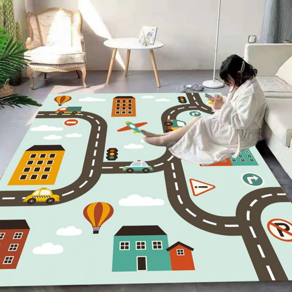 Kids Playmat Traffic Area Rugs for Children Baby Bedroom Play Carpet