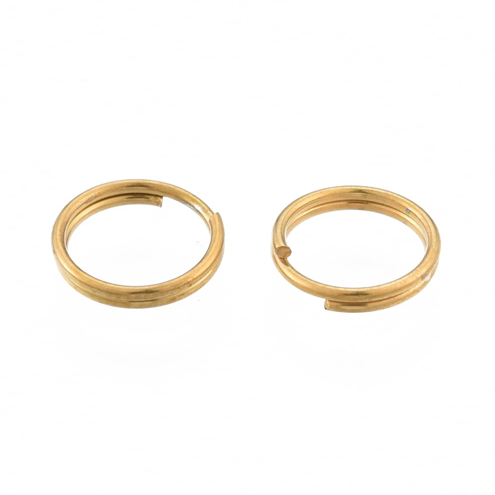 304 Stainless Steel Split Rings Double Loops Jump Rings Golden 8x1.5mm Inner Diameter: 6.5mm Single Wire: 0.7mm