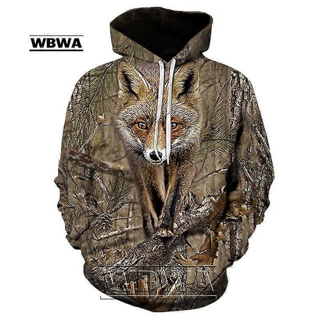 Sudadera con capucha estampada en 3D para hombre, ideal para ropa deportiva masculina.