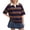 Brown -BW31, variant on Striped Polo Shirts for Women Oversized Short Sleeve V Neck Y2k Streetwear Tops Summer Casual Tee Yellow XL