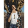 thumbnail image 2 of Feather T-Shirt Women -Smartprints Designs, Female 5X-Large, 2 of 4