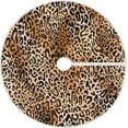 thumbnail image 1 of FMSHPON Fashion Leopard Xmas Christmas Tree Skirt Stand Mat for Holiday Party Decoration Indoor Outdoor 36 inches, 1 of 6