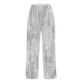 thumbnail image 2 of purcolt Women Floral Print Boho Palazzo Pants Straight Leg Lounge Pants Casual Loose Fit Summer Beach Trousers with Pockets, 2 of 6