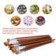 thumbnail image 5 of 13pcs pinceles de pintura de arte profesional set mango de madera largo pincel de pelo de nylon para Eccomum Punta angular, 5 of 7
