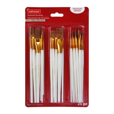 UPC: 0195158722918 | Brown Taklon Brush Set by Craft Smart®