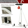 thumbnail image 3 of Ambifirner 2-in-1 Adjustable Punching Bag Stand (67"-74.75") - Steel Frame with Weighted Base for Heavy/Speed Bag, Freestanding Home Gym (White), 3 of 10