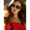 thumbnail image 5 of 4 Pairs Rimless Rectangle Sunglasses Frameless Square Glasses Vintage Transparent Eyewear for Women Men, 5 of 6