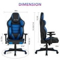 thumbnail image 4 of Loungie Angeline Faux Leather Game Chair, Swivel, Adjustable Back, Seat Height & Armrest, Red, 4 of 7