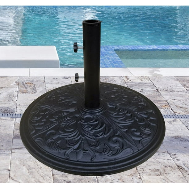 Black Patio Umbrella Base in the Patio Umbrella Bases