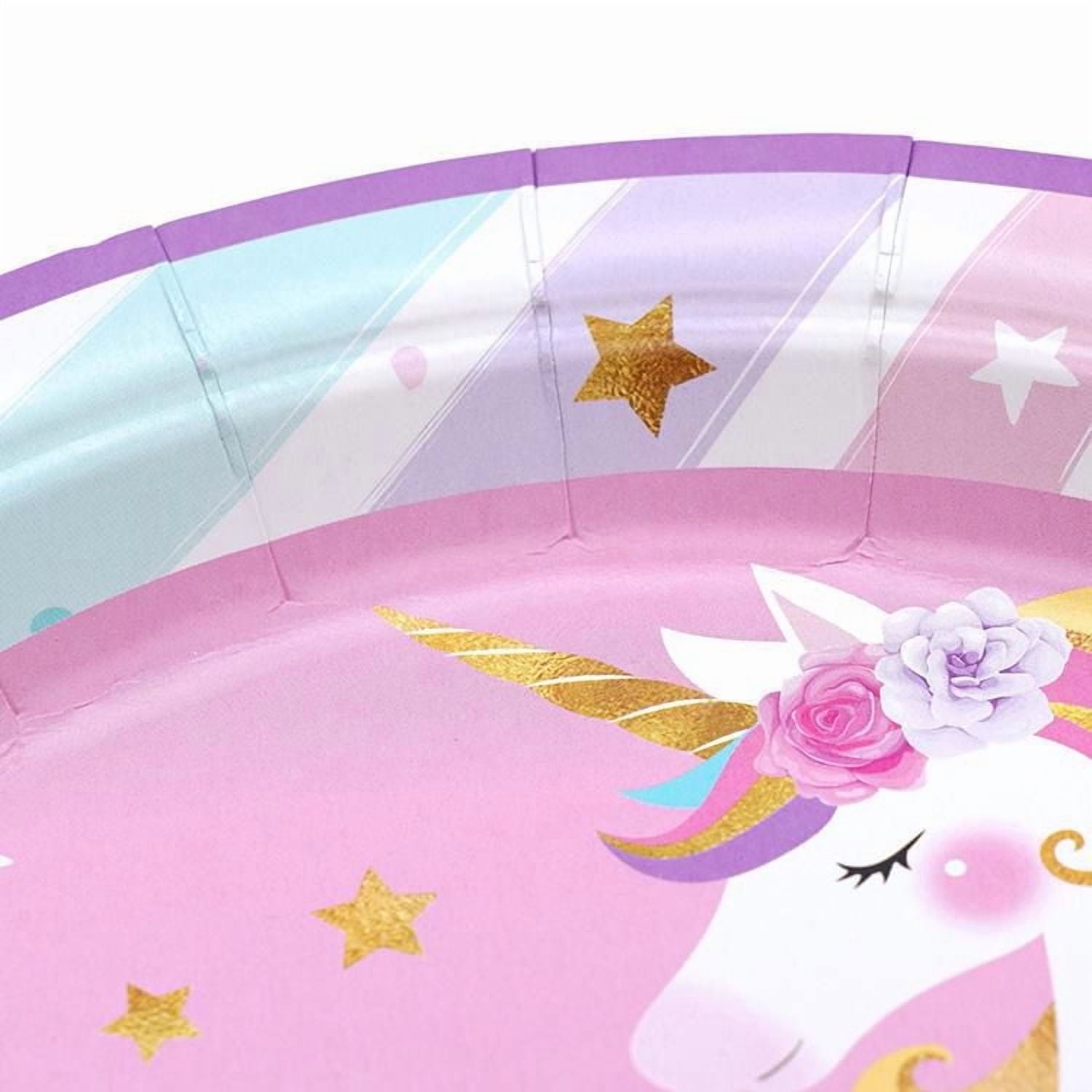 Assiettes en papier licorne 7" Assiettes en papier licorne