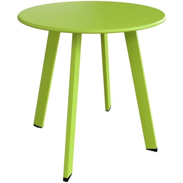Grand Patio Steel Patio Side Table, Weather Resistant Outdoor Round End