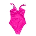 thumbnail image 4 of One Piece Swimsuit Tummy Control Bathing Suits for Women 2026 New Hot Mesh Swimsuit Mesh Hollow Solid Color Swimsuit Women, 4 of 5