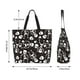 thumbnail image 5 of Balery Skeleton Bolsa Tote Estilo Estético con Cremalleras, Bolsa de Hombro, Bolsa de Compras Grande y Plegable, 5 of 8