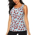 thumbnail image 2 of Picia Flowers and Lady Bugs Pattern Women's Workout Tank Top,Breathable Activewear,Slim Fit Athletic Top,Versatile Workout Moisture-wicking top-Large, 2 of 9