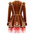 thumbnail image 4 of iiniim Girls Christmas Dance Party Cosplay Xmas Holiday Skating Tutu Dress Brown 16, 4 of 7