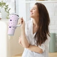 thumbnail image 6 of Pink Butterflies Water Bottles 30oz Insulated Tumblers Double-Walled Ergonomic Handle Leak Proof, 6 of 10