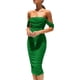 thumbnail image 1 of Vestido PRETTYGARDEN 2025 Verano Hombros Descubiertos Fruncido XL, 1 of 8