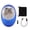 Electroplated Blue, variant on YAHHU Portable Electric Beard Clipper Fine Trimming Stainless Steel USB Rechargeable Pocket Size Men's Trimmer Razor for Travel and Car Use, 2.6 x 1.9 inches / 6.7 x 4.8 cm, Matte Black