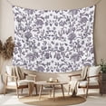 thumbnail image 2 of Purple Flower Tapestry for Bedroom Wall Hanging Tapestry, Vintage Farmhouse Boho Leaf Spring Plant Ceiling Backdrop Tapestries Poster Blanket Wall Decor for Teens Room Living Room Dorm 39" x 59", 2 of 8