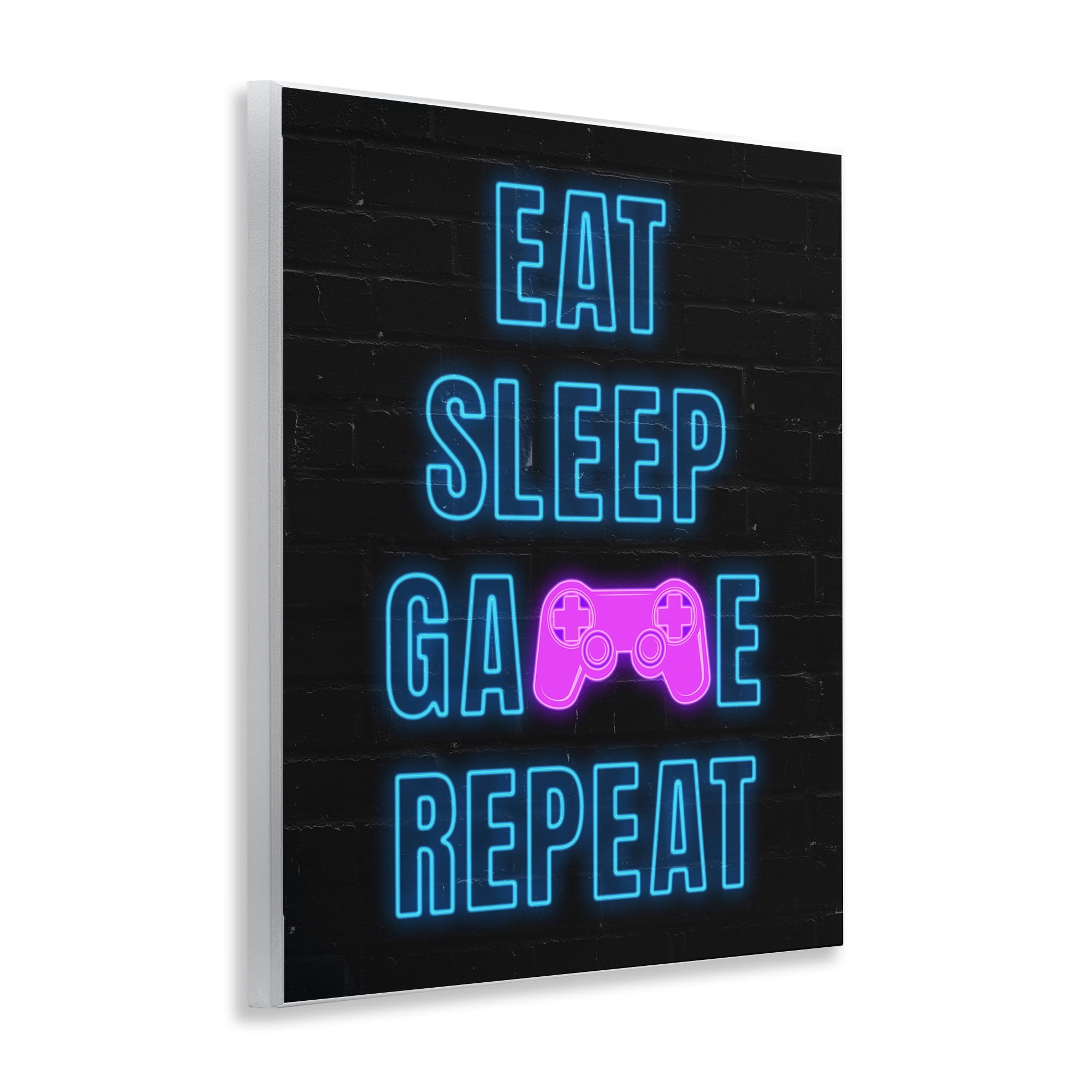 Stupell Industries Neon Gamer Lifestyle Typography Painting Unframed Art Print Wall Art, 11 x 14