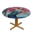 thumbnail image 3 of HAOXIT Mermaid Tablecloth, Cartoon Mermaid in Sea of Greek Female with Tail of Fish Image, Dining Room Kitchen Round Table Cover, 3 of 8