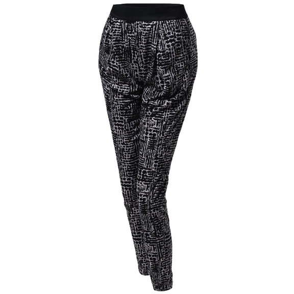 FashionOutfit Women's Patterned Draped Loose Harem Pants