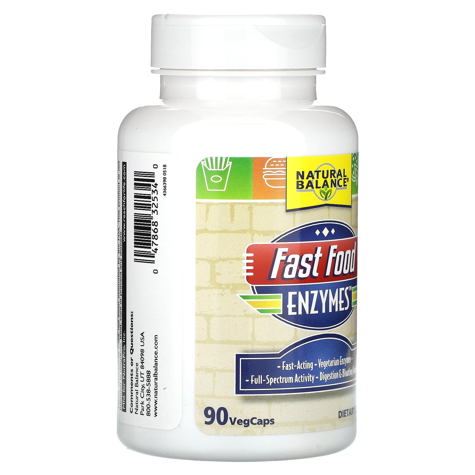 Natural Balance Fast Food Enzymes - 90 VegCaps