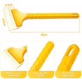 thumbnail image 2 of Long Handle Ice Scraper Yellow Car Windshield Squeegee 12.6 Inch Long Ice Scraper Frost Defroster Snow Shovel Snow Brush for Van Truck Windows, 2 of 5