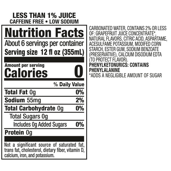 Squirt Soda, Zero Sugar, Grapefruit 2 L 3 BOTTLES