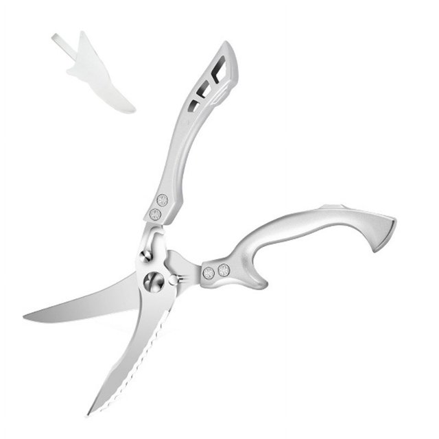 Tijeras de cocina de acero inoxidable de alta resistencia, tijeras multifuncionales para huesos de pollo, pato, pescado, cortador de pescado, limpieza
