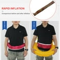 thumbnail image 3 of Cinturón de chaleco salvavidas Inflable Rescate Boya Flotador Flotador Impermeable Nylon Chaleco de vida Accesorios de inflación utilizados como protector para adultos de camuflaje verde Scienceny OD003390-03, 3 of 6