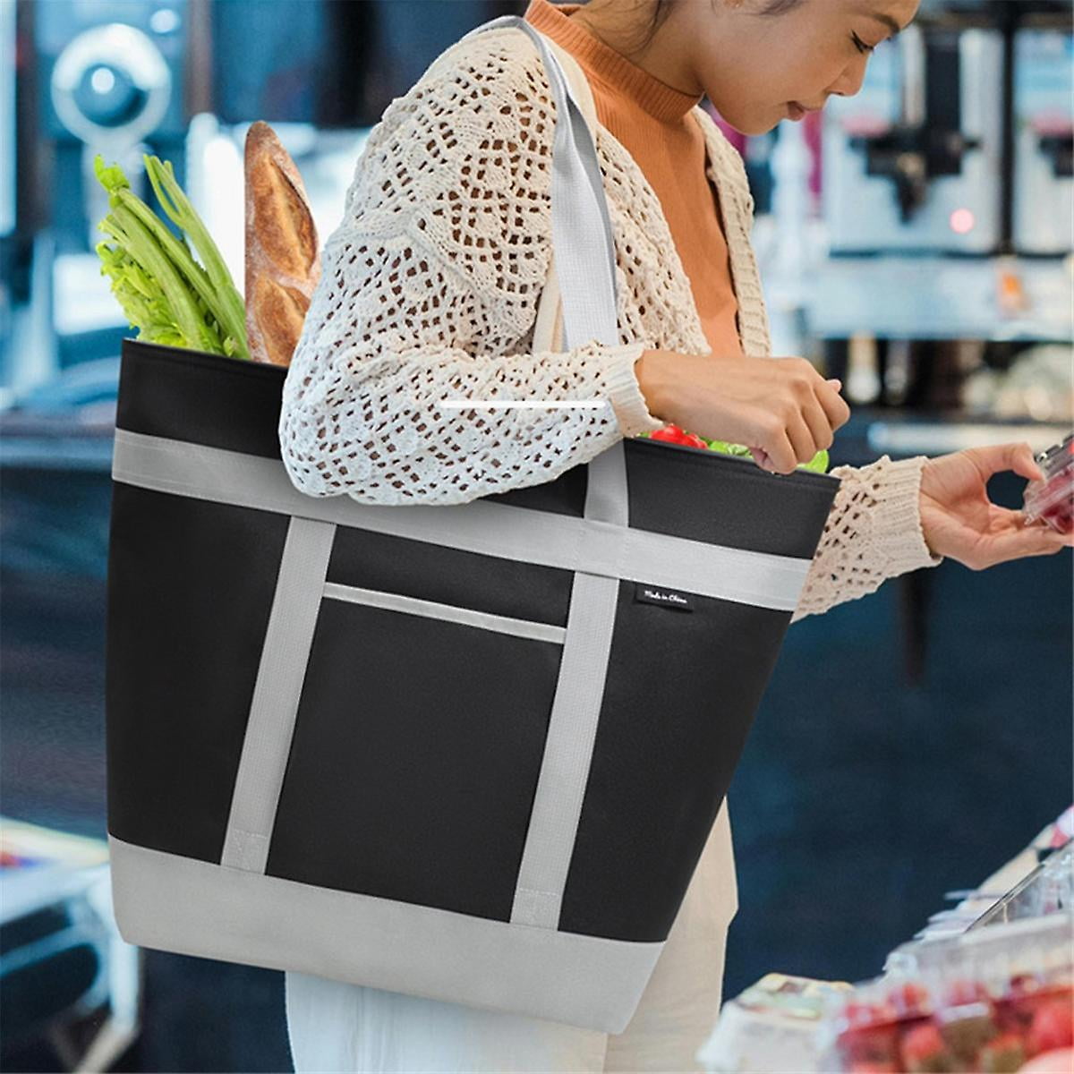 Insulated Cooler Bag Reusable 40l Soft Cooler Bags Cooler Leak Proof Portable Thermal Bags For Groceries Beach Grey Walmart