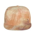 thumbnail image 2 of Adult Unisex Fashion Adjustable Baseball Cap, Orange Vintage Texture Hip Hop Flat Brimmed Hat for All Seasons, 2 of 9