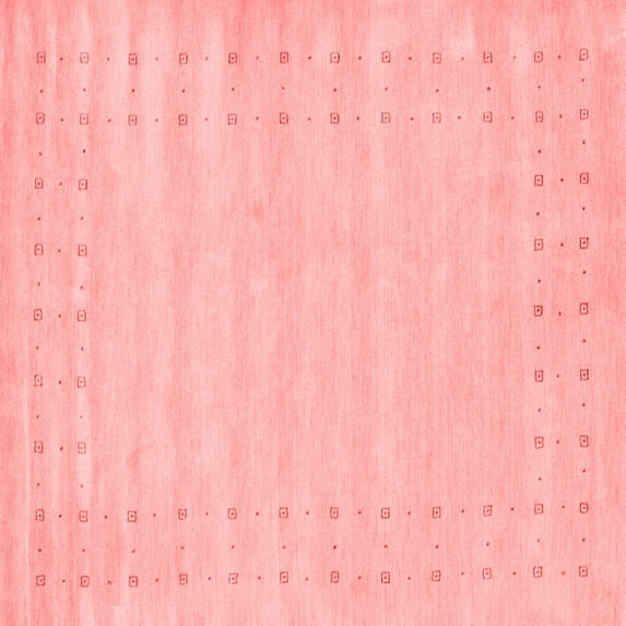 Ahgly Company Indoor Square Solid Red Modern Area Rugs, 8' Square