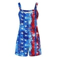 thumbnail image 6 of QATAINLAV 4th of July Jumpsuits, Stars Stripe Patriotic Overall Womens Casual Loose Vacation Beach Romper Comfy Linen Going Out Workout Overall with Pockets Multicolor M, 6 of 8