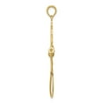 thumbnail image 2 of 14K Yellow Gold Charm Pendant 40 mm 28 Polished Ribbon Decorated Holder, 2 of 3