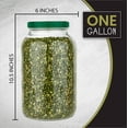 thumbnail image 2 of 2 Pack, 1 Gallon Mason Jar, Glass Jar Wide Mouth with Green Plastic Lid, Container for Storing Dry Foods, Spices, Pasta, Legumes and Pet Food, Airtight Kitchen Storage, 2 of 3