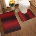 thumbnail image 2 of Xecao Red Geometric 2-Piece Vintage Seamless Anti-Skid Mat Set, featuring a stylish pattern for a safe and elegant toilet rug experience, 2 of 6