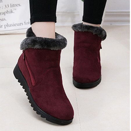 

Woman Cotton Snow Boots Leisure Solid Color Shoes Gift