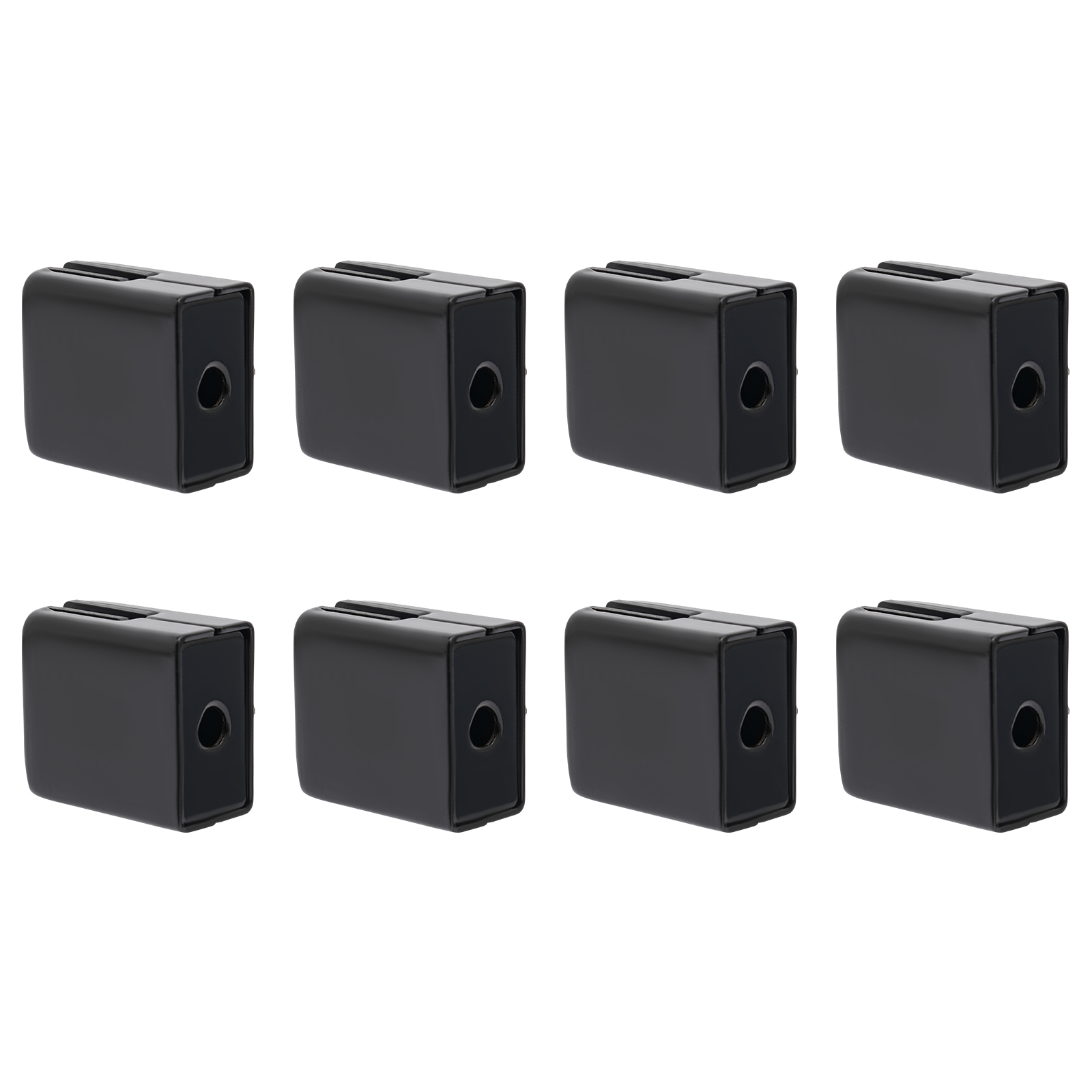 Stainless Steel Glass Clamp Clip, Black Glass Clamp Clip 8 Pieces Modern Black Square 201 Stainless Steel Glass Clamp Clip