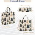 thumbnail image 6 of FORMRS Womens Corduroy Tote Bag Crossbody Shoulder Handbag with Pocket, Beige Christmas Trees, 6 of 7
